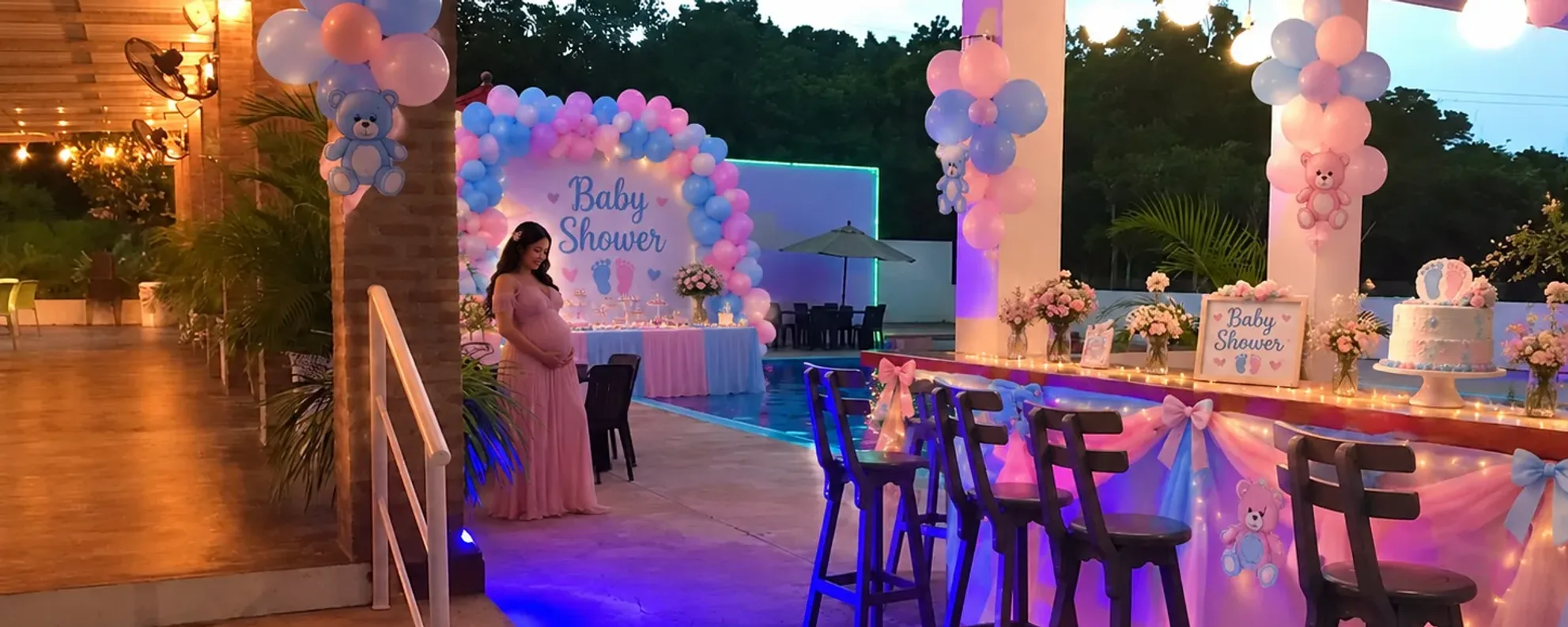 Baby shower en un lugar privado