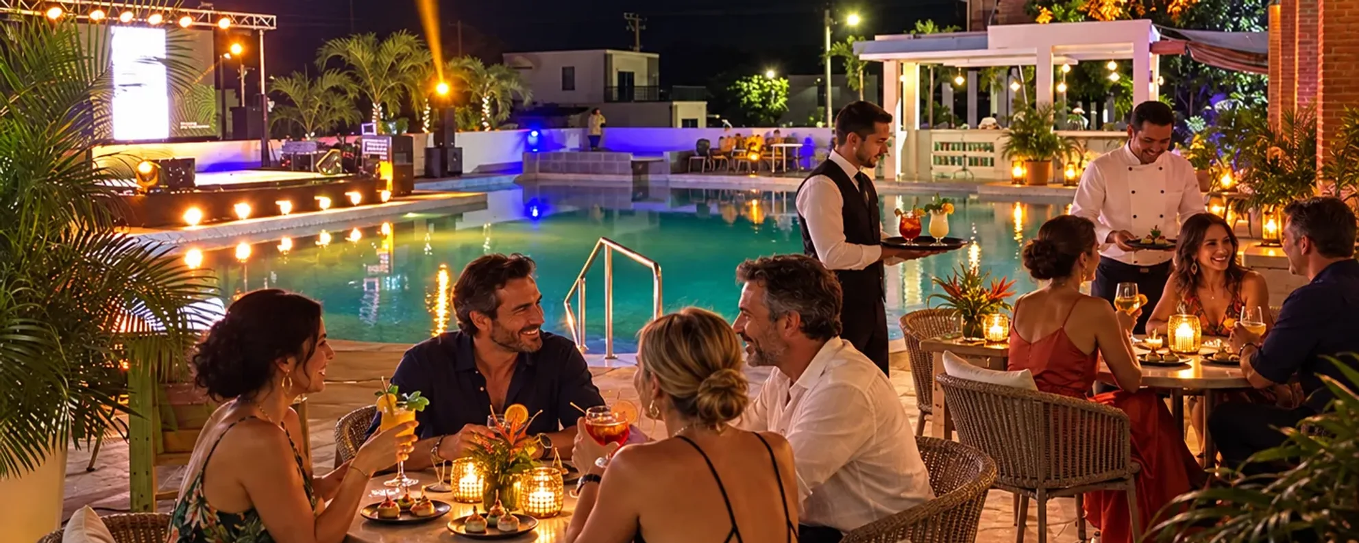 Fiesta privada con piscina para su grupo de amigos